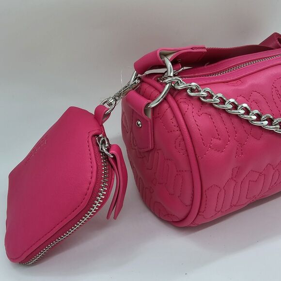 Juicy Couture Juicy Puff Roll Crossbody Bag Handbag Juicy Hot Pink Purse NWT - Picture 3 of 8